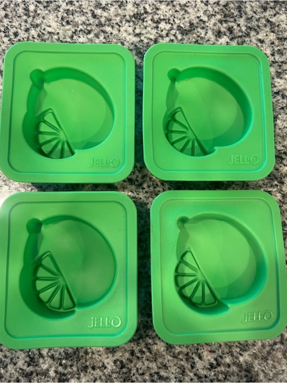 Vintage JELL-O Silicone Lime-Shaped Jello Molds Soap Mold Set of 4